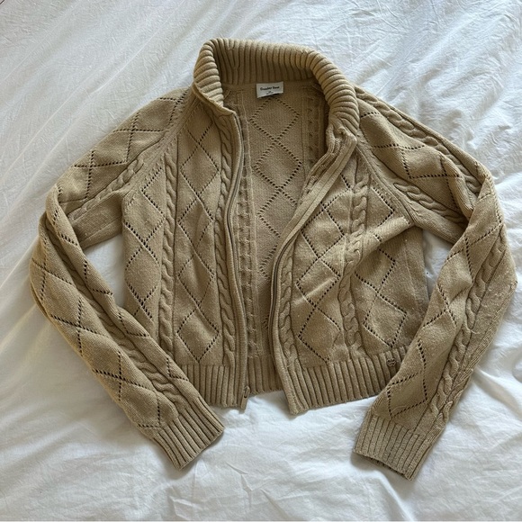 Beige Sunday best Cable Knit Sweater - Picture 1 of 6